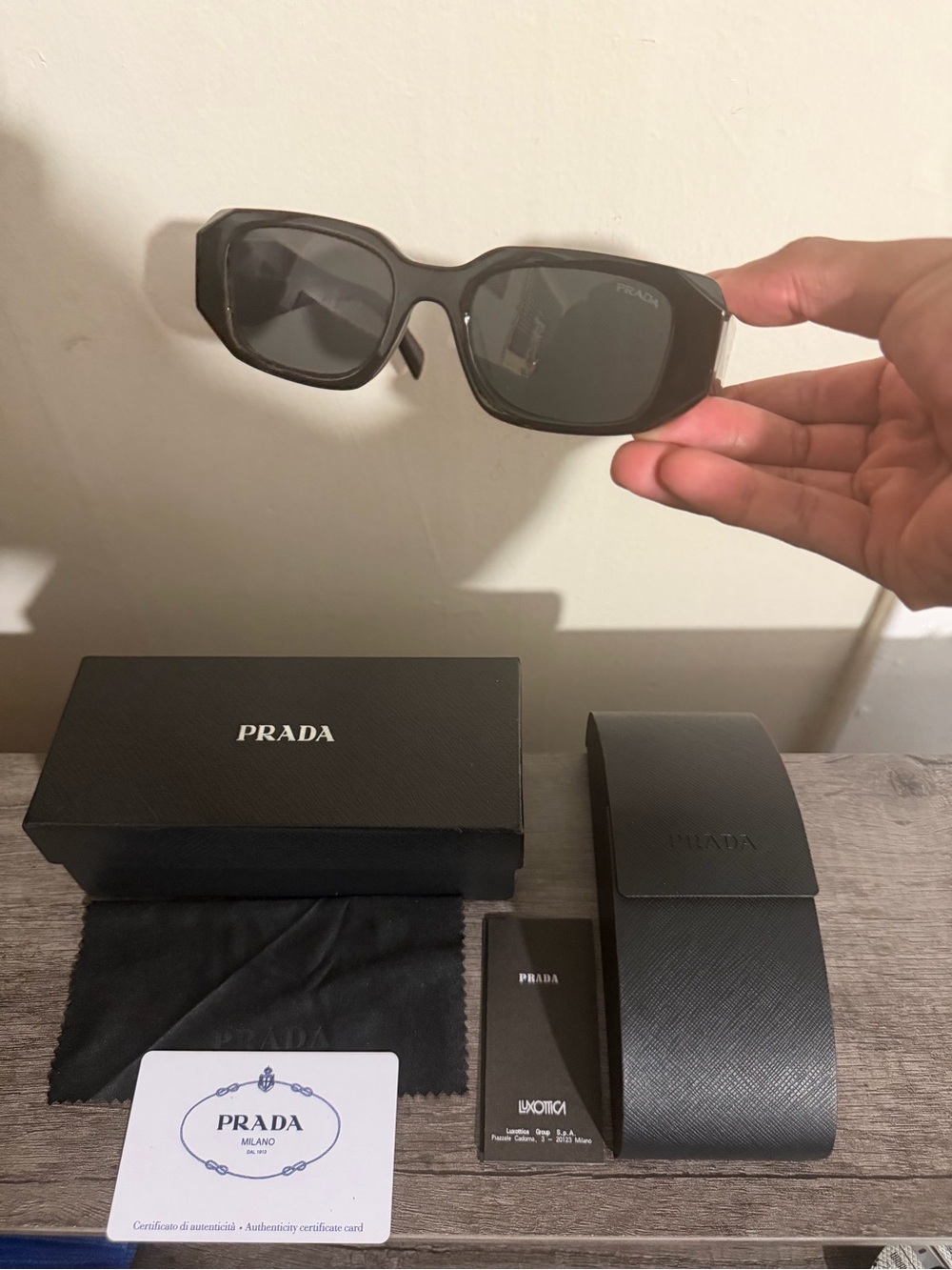 Prada Black Sunglasses with Accessories - Picture 4 of 7